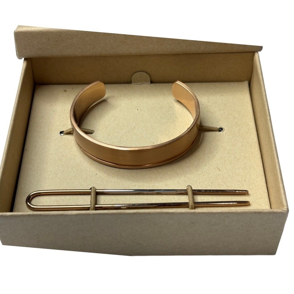 Jen Atkin X Chloe + Isabel Hair Bun Cuff and Pin Set Brushed Rose Gold